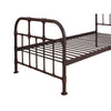 Metal Twin Bed with Pipe Design Structure, Antique Bronze By Casagear Home