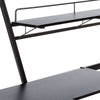 Contemporary Metal Loft Bed with Desk Black and Silver AMF-37275