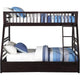 Espresso Bunk Bed | Twin XL/Queen | Wood Frame | Drawers AMF-37425