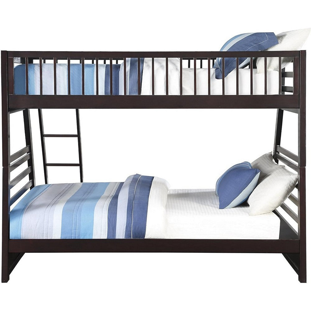 Espresso Bunk Bed | Twin XL/Queen | Wood Frame | Drawers AMF-37425