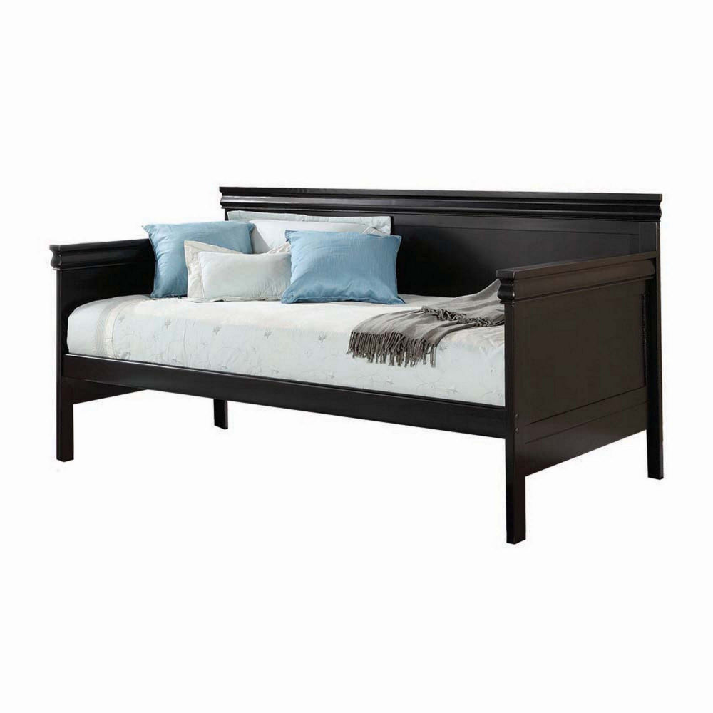 Sturdy Wooden Daybed, Black By Casagear Home
