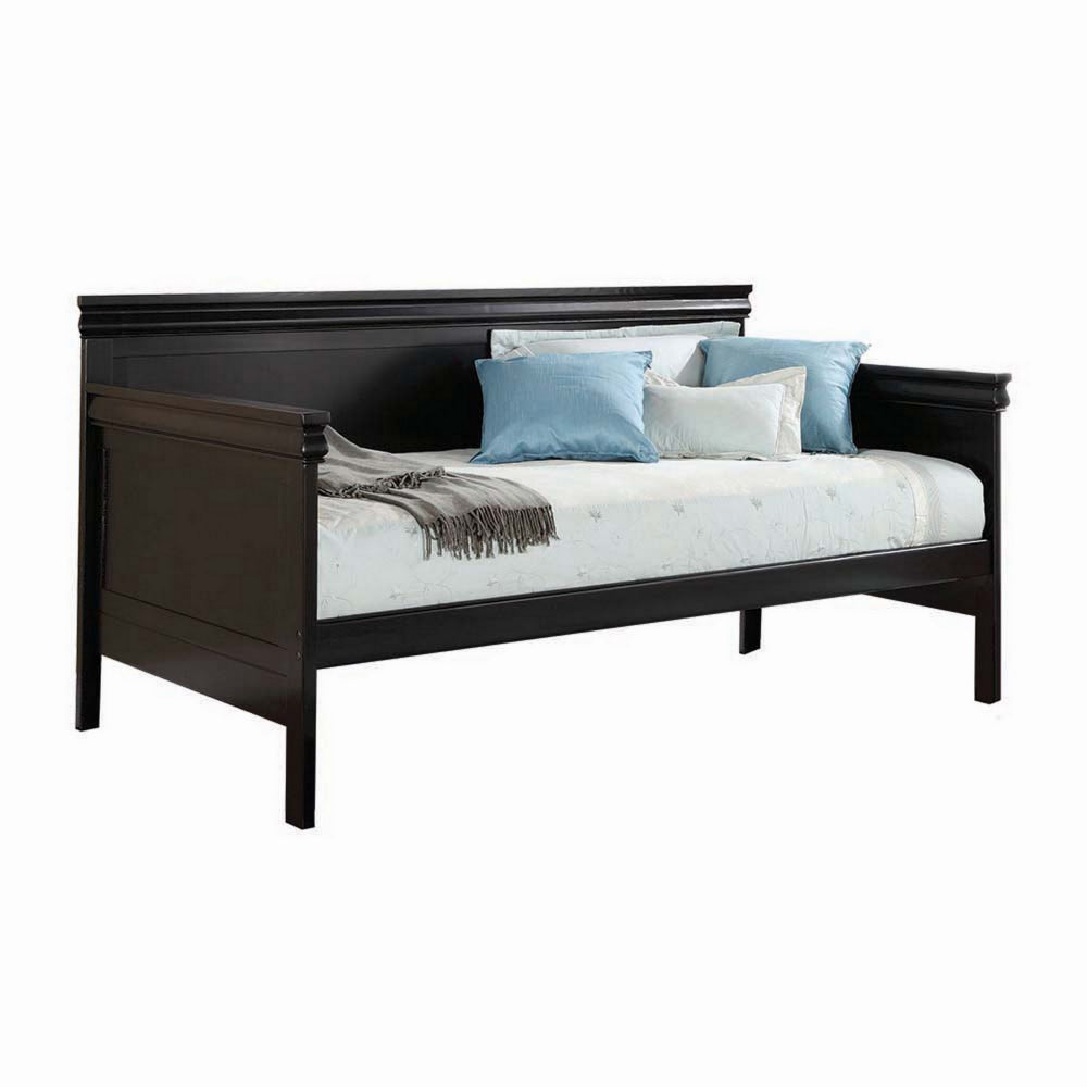 Sturdy Wooden Daybed, Black By Casagear Home