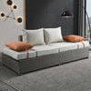 Resin Wicker and Aluminum Patio Sofa and Ottoman with 2 Pillows, Beige