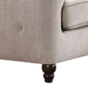 Vintage Style Fabric and Wood Sofa with 2 Pillows Gray AMF-52055