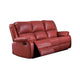 81 Inch Motion Reclining Sofa, Padded, Pillow Top Arms, Red Faux Leather