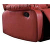 81 Inch Motion Reclining Sofa Padded Pillow Top Arms Red Faux Leather AMF-52150