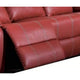 81 Inch Motion Reclining Sofa Padded Pillow Top Arms Red Faux Leather AMF-52150