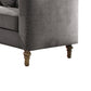 Regal Gray Velvet Sofa with 4 Pillows By Casagear Home