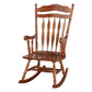 Wooden Rocking Chair with Armrests and Spindle Details Brown By Casagear Home AMF-59209