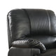 Contemporary Polyurethane Upholstered Metal Recliner with Power Lift Black AMF-59285
