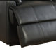 Contemporary Polyurethane Upholstered Metal Recliner with Power Lift Black AMF-59285