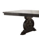 Wooden Rectangular Dining Table With Scrolled Motifs Base Rustic Walnut AMF-61030