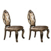 Lyla Dining Chair Set of 2 | 26" | Faux Leather | Champagne Gold
