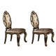 Lyla Dining Chair Set of 2 | 26" | Faux Leather | Champagne Gold