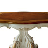 Wooden Top Dining Table With Pedestal Feet Antique Pearl & Cherry Oak AMF-63470