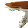 Wooden Top Dining Table With Pedestal Feet Antique Pearl & Cherry Oak AMF-63470