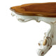 Wooden Top Dining Table With Pedestal Feet Antique Pearl & Cherry Oak AMF-63470