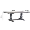 Wooden Rectangular Dining Table With Trestle Base Gray AMF-66180
