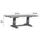 Wooden Rectangular Dining Table With Trestle Base Gray AMF-66180