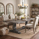 Wooden Rectangular Dining Table With Trestle Base, Gray