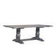 Wooden Rectangular Dining Table With Trestle Base, Gray