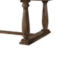 Traditional Style Wooden Dining Table with Rectangular Shape and Angled Legs, Brown