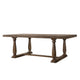 Traditional Style Wooden Dining Table with Rectangular Shape and Angled Legs, Brown