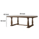 Traditional Style Wooden Dining Table with Rectangular Shape and Angled Legs, Brown