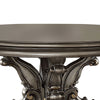 Round Wooden Dining Table with Oversized Scrolled Legs Silver AMF-66840