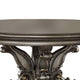 Round Wooden Dining Table with Oversized Scrolled Legs Silver AMF-66840