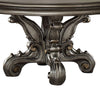Round Wooden Dining Table with Oversized Scrolled Legs Silver AMF-66840