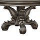Round Wooden Dining Table with Oversized Scrolled Legs Silver AMF-66840
