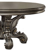 Round Wooden Dining Table with Oversized Scrolled Legs Silver AMF-66840