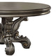 Round Wooden Dining Table with Oversized Scrolled Legs Silver AMF-66840