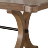 Transitional Extendable Wooden Dining Table with Trestle Base Brown AMF-71765
