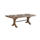 Transitional Extendable Wooden Dining Table with Trestle Base Brown AMF-71765
