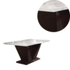 Prevailing Dining Table | White Marble Top | Walnut Brown Base AMF-72120