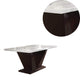 Prevailing Dining Table | White Marble Top | Walnut Brown Base AMF-72120