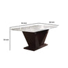Prevailing Dining Table | White Marble Top | Walnut Brown Base AMF-72120