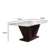 Prevailing Dining Table | White Marble Top | Walnut Brown Base AMF-72120