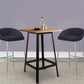 Transitional Square Shaped Wooden Bar Table With Metal Base, Black and Brown - ACME
