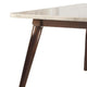 Astonishing Dining Table White Marble & Walnut Brown AMF-72820