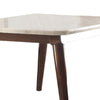 Astonishing Dining Table White Marble & Walnut Brown AMF-72820
