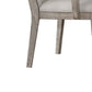 Wooden Arm Chairs with Fabric Padded Seat and High Backrest Gray Set of Two - 72863 By Casagear Home AMF-72863