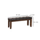 Arden Bench | Tufted Faux Leather | Chamfered Legs | Brown AMF-74625