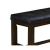 Comfy Wooden Counter Height Bench, Black & Espresso Brown-ACME