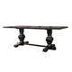 Clarence Dining Table | Rectangular Top | Double Pedestal | Vintage Black