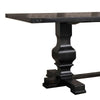 Clarence Dining Table | Rectangular Top | Double Pedestal | Vintage Black AMF-74645