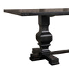 Clarence Dining Table | Rectangular Top | Double Pedestal | Vintage Black