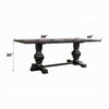 Clarence Dining Table | Rectangular Top | Double Pedestal | Vintage Black